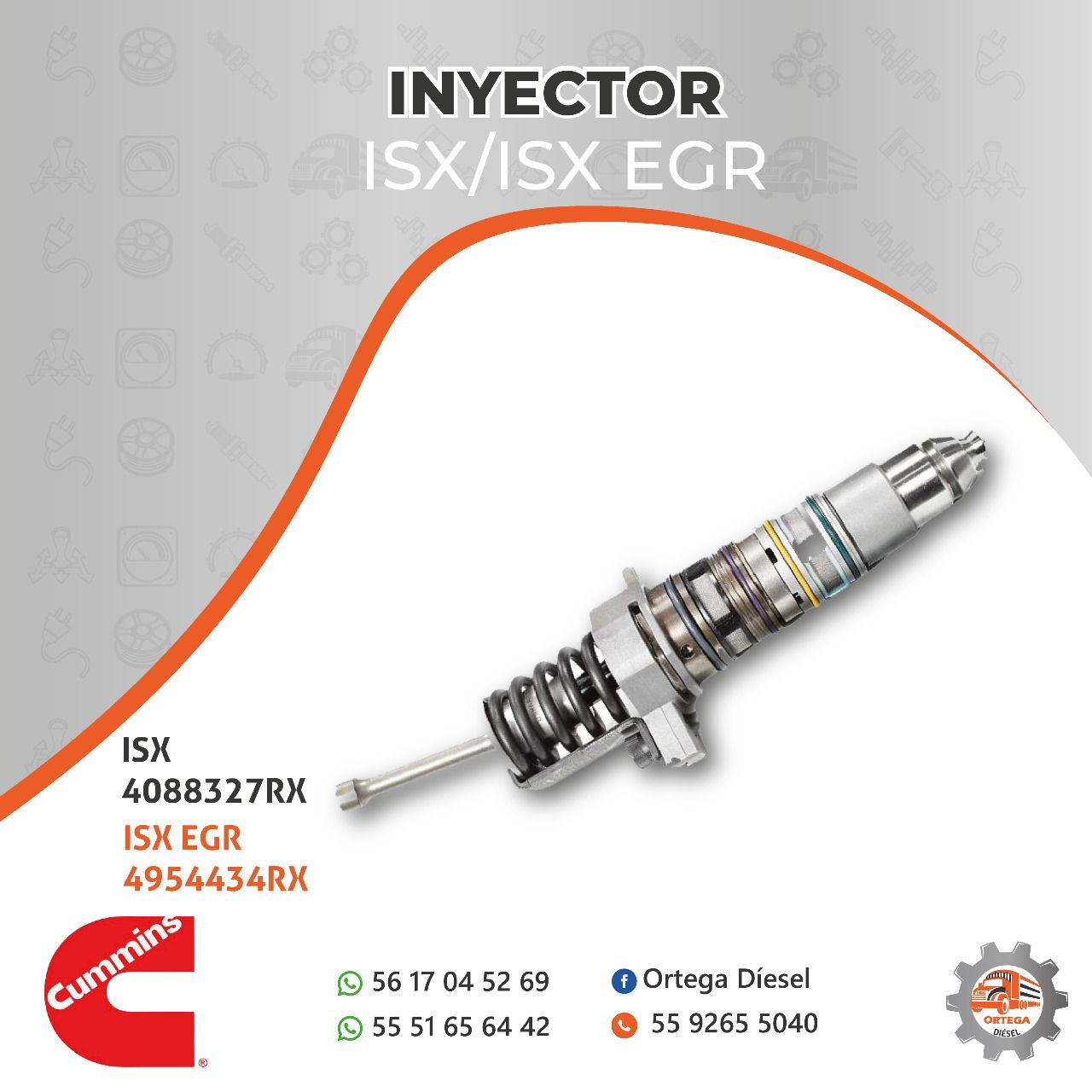 INYECTOR DE COMBUSTIBLE ISX/ISX EGR ORIGINAL CUMMINS