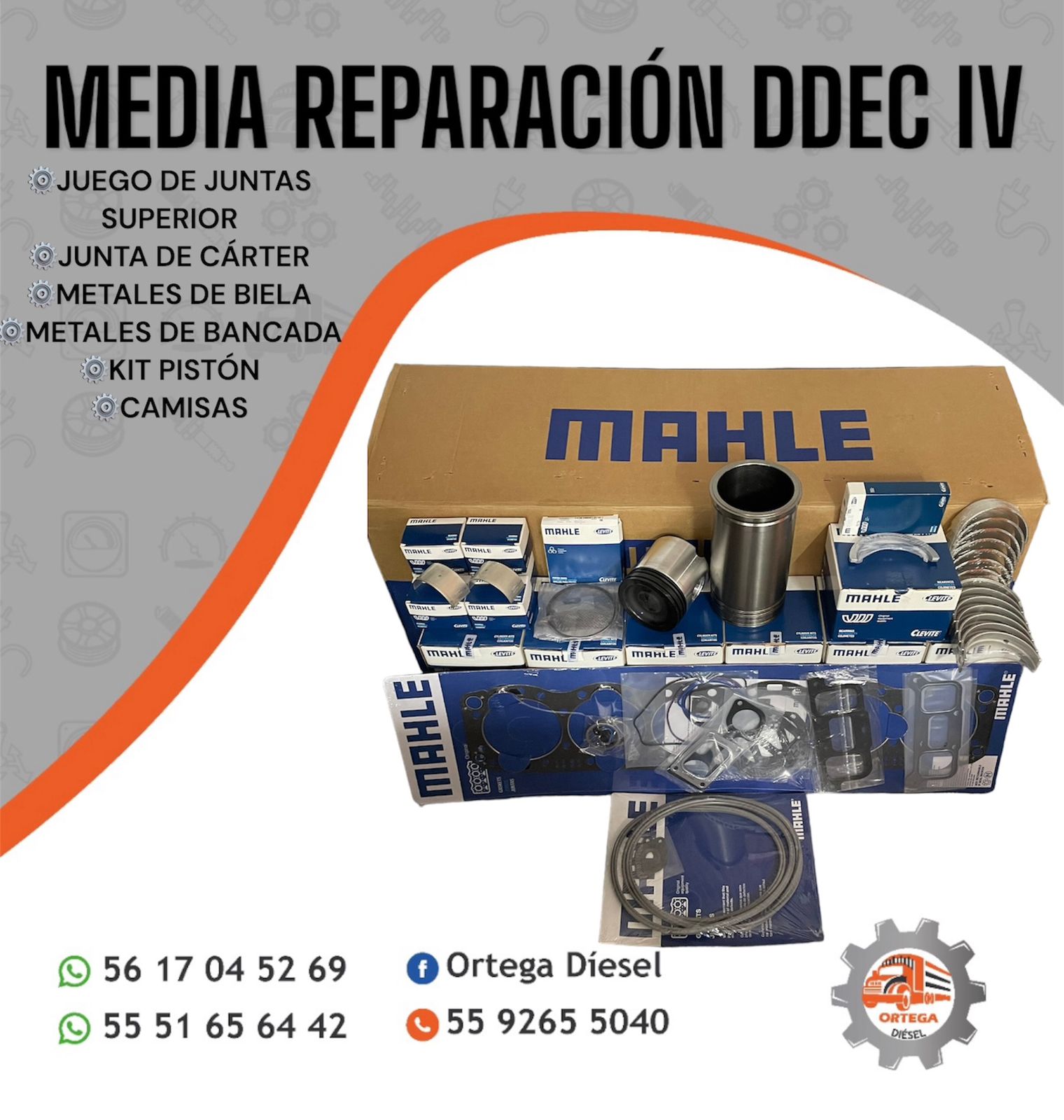 MEDIA REPARACIÓN DDEC IV marca MAHLE