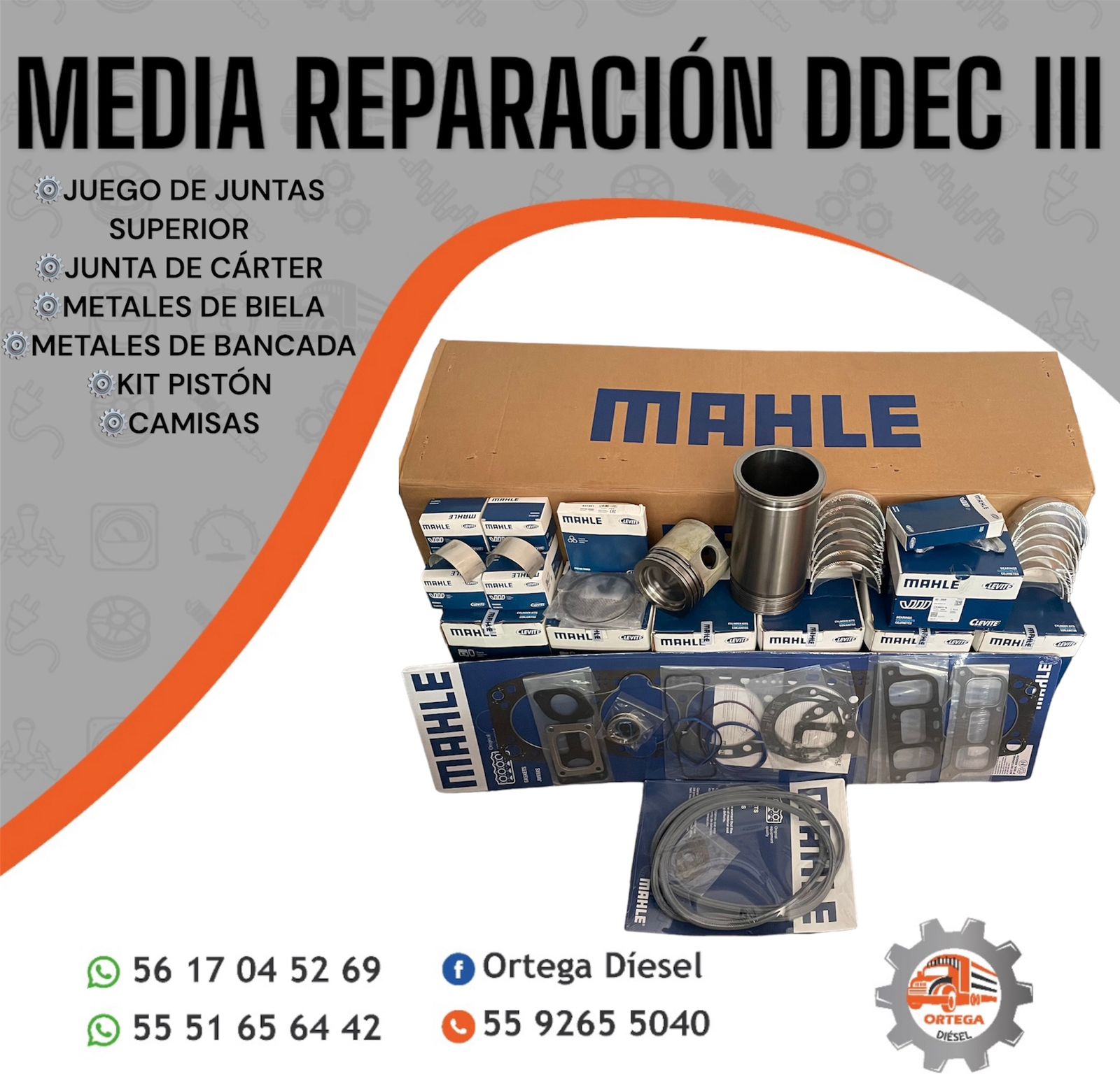 MEDIA REPARACIÓN DDEC III marca MAHLE