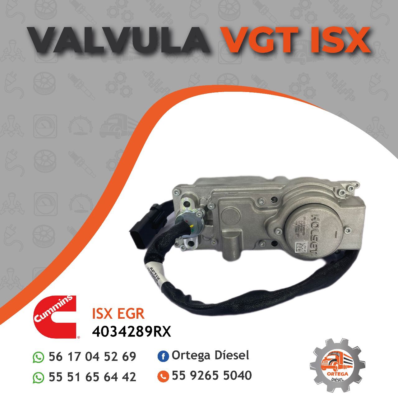 VÁLVULA VGT ISX EGR ORIGINAL CUMMINS