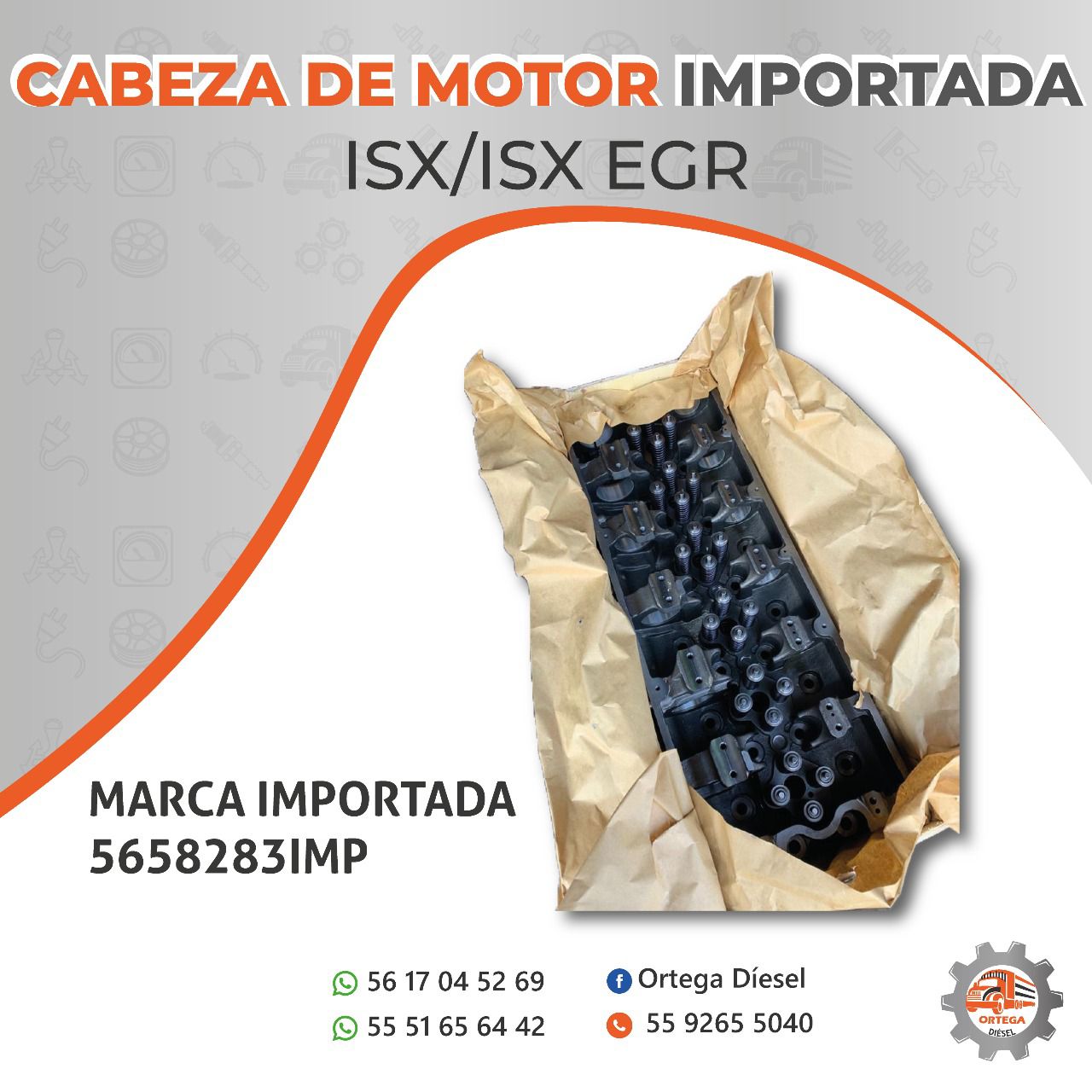 CABEZA DE MOTOR ISX/ISX EGR IMPORTADA