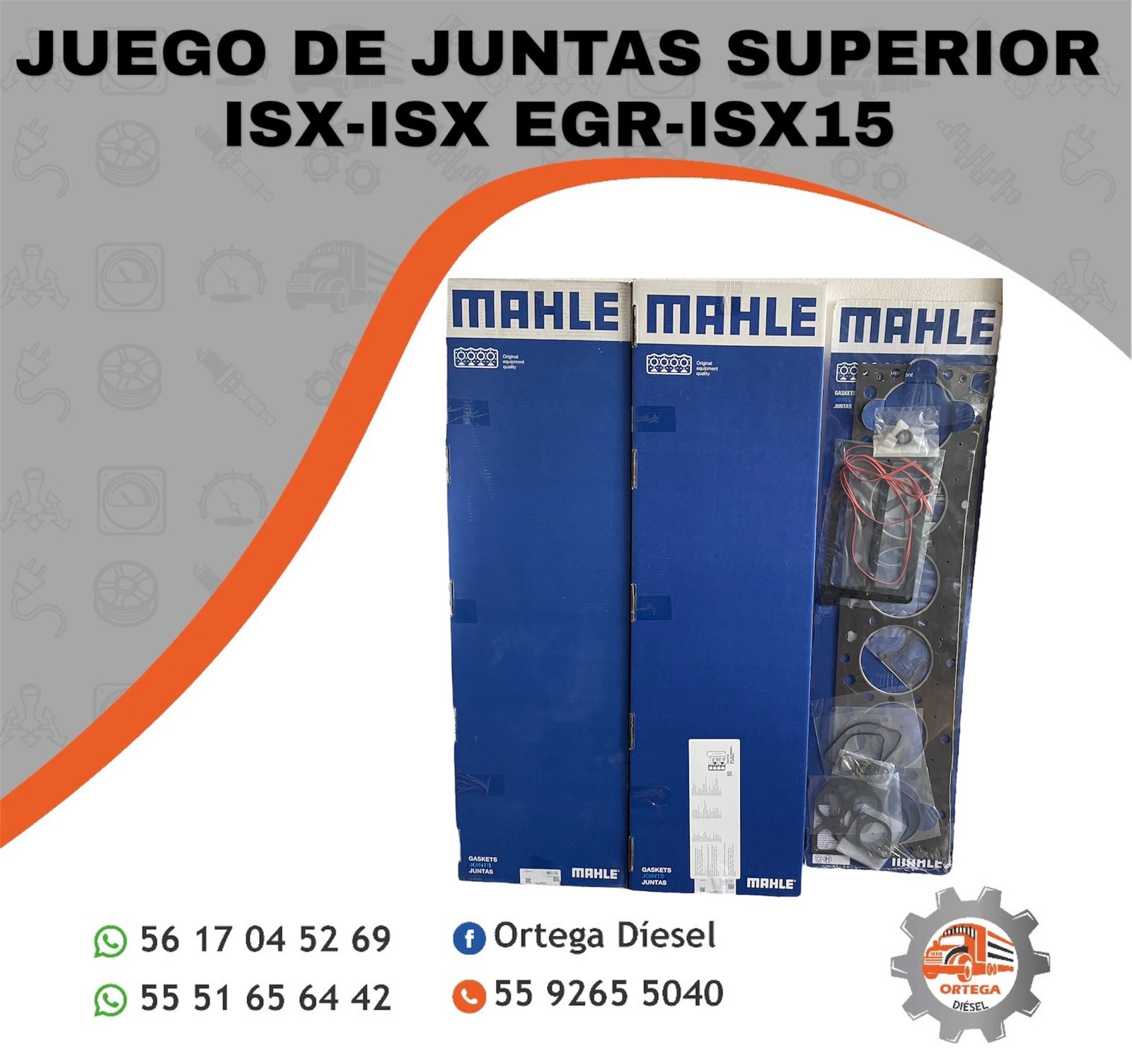 JUEGO DE JUNTAS SUPERIOR ISX/ISX EGR/ISX15 Marca MAHLE